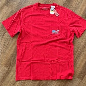 Vineyard Vines Men's Bright Red Short Sleeve Tee
